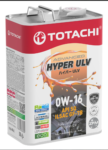 TOTACHI HYPER ULV 0W-16 Full Synthetic 4L