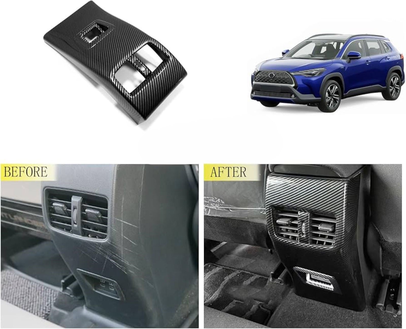 Corolla Cross AC Vent Cover (Carbon Fiber)
