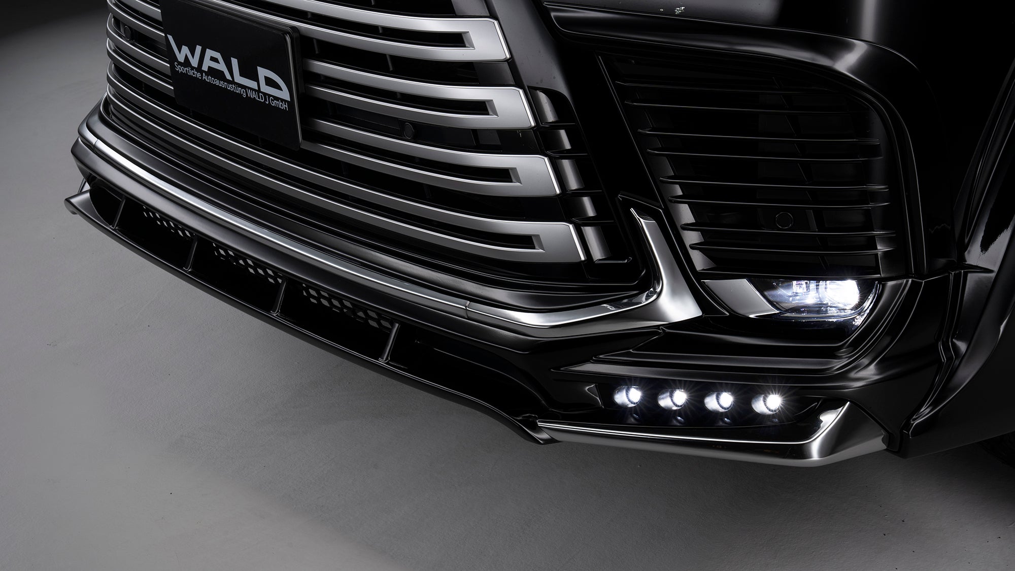 Lexus LX600/700h(VJA/VJH310W) WALD SPORTS LINE BLACK BISON EDITION Chrome Garnish for Front Spoiler
