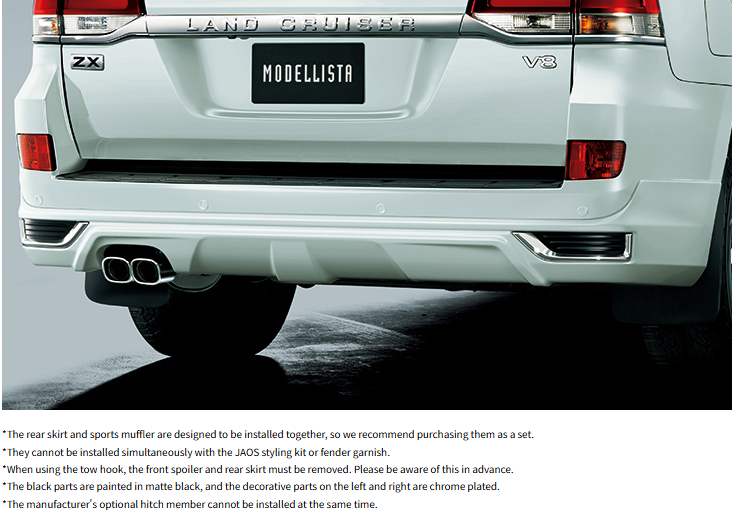 Land Cruiser LC200(URJ202) Modellista Rear Skirt
