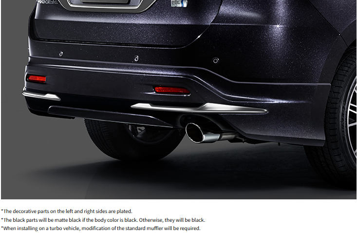 Harrier (ZSU60,ASU60) Modellista (Ver.1) Rear styling kit (rear skirt + muffler cutter)