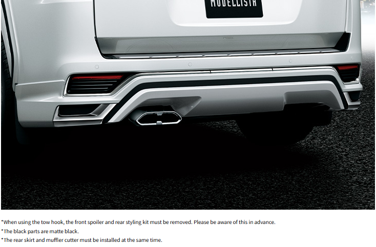 Land Cruiser LC300(FJA300,VJA300) Modellista Rear styling kit (rear skirt + muffler cutter)