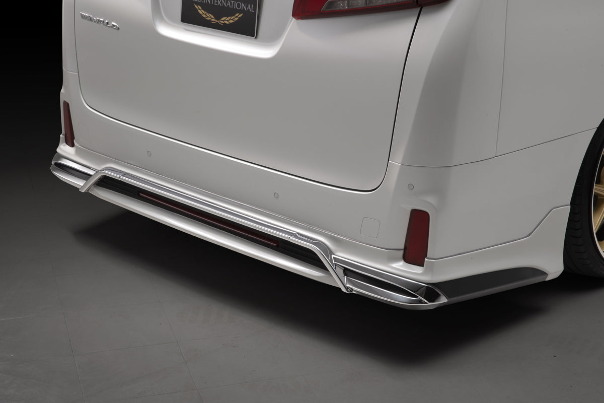Alphard (AYH30) WALD EXECUTIVE LINE(for Aero Body) Chrome Garnish for Rear Skirt