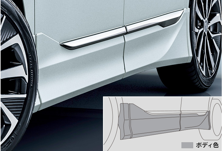 Noha(ZWR90) Modellista Side Skirt (car without universal step)
