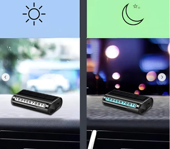 Car Dashboard Phone Number Display (Solar)