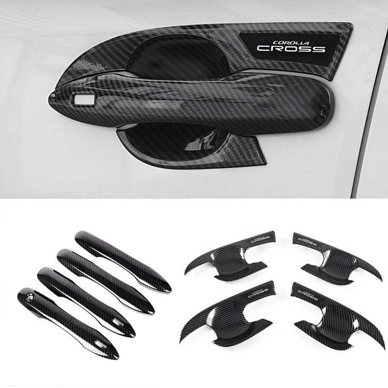 Corolla Cross Door Handle Cover (Carbon Fiber) - 8pcs