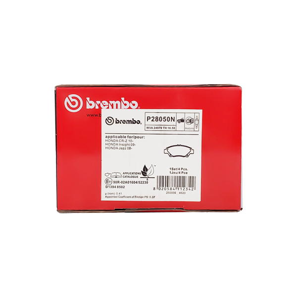Brembo Front Brake Pad P28050N (Honda Grace HV- GM4, Fit HV- GP5,GP6)
